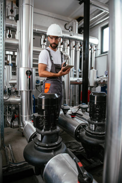 FLUIDCO technician in plant room